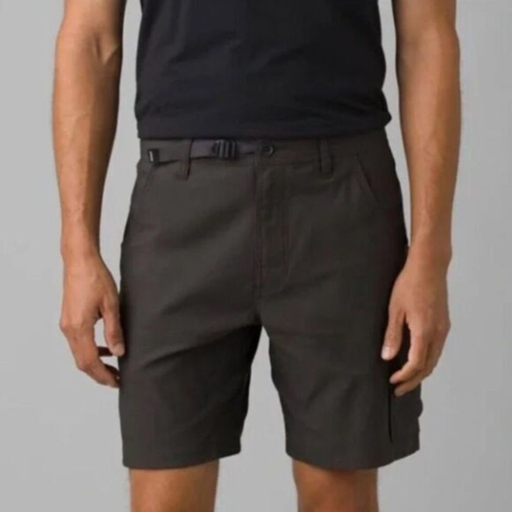 Prana Zion Short Mens Size 42 Gray Belted Outdoor Hiking inseam‎ 10”